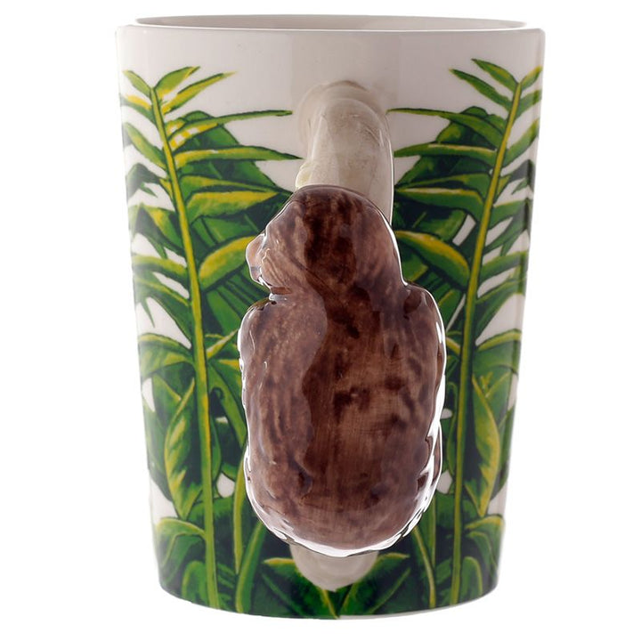 Tasse aus Keramik mit geformtem Henkel Jungle Explorer - Faultier