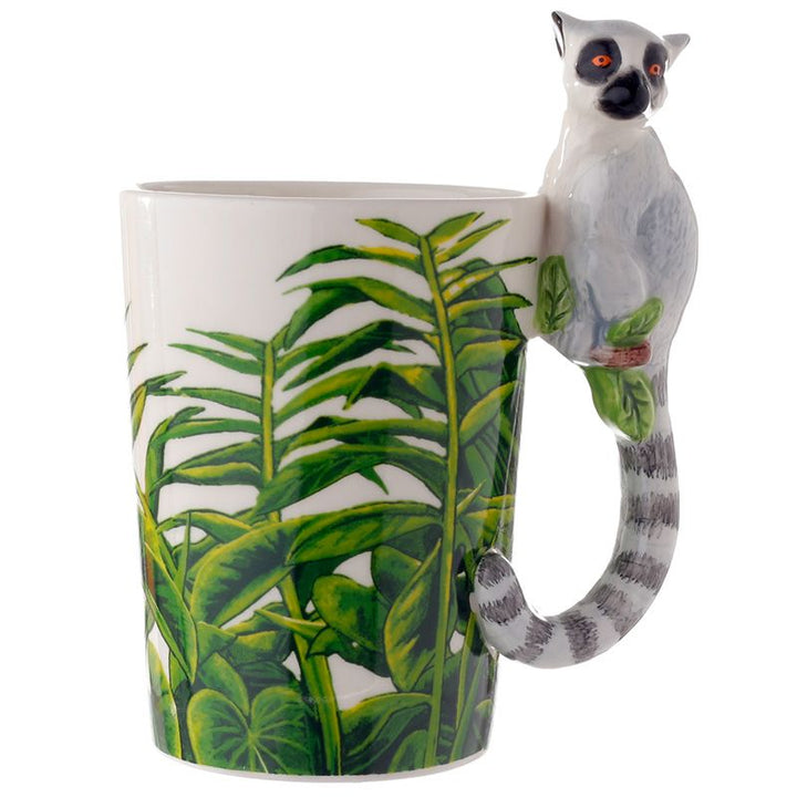 Tasse aus Keramik mit geformtem Henkel Jungle Explorer - Lemur