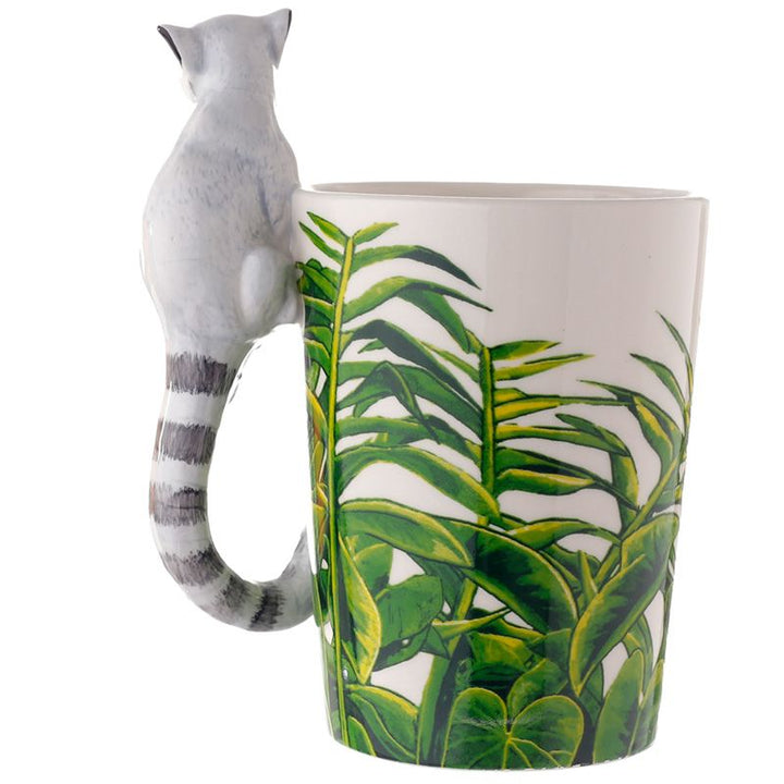 Tasse aus Keramik mit geformtem Henkel Jungle Explorer - Lemur