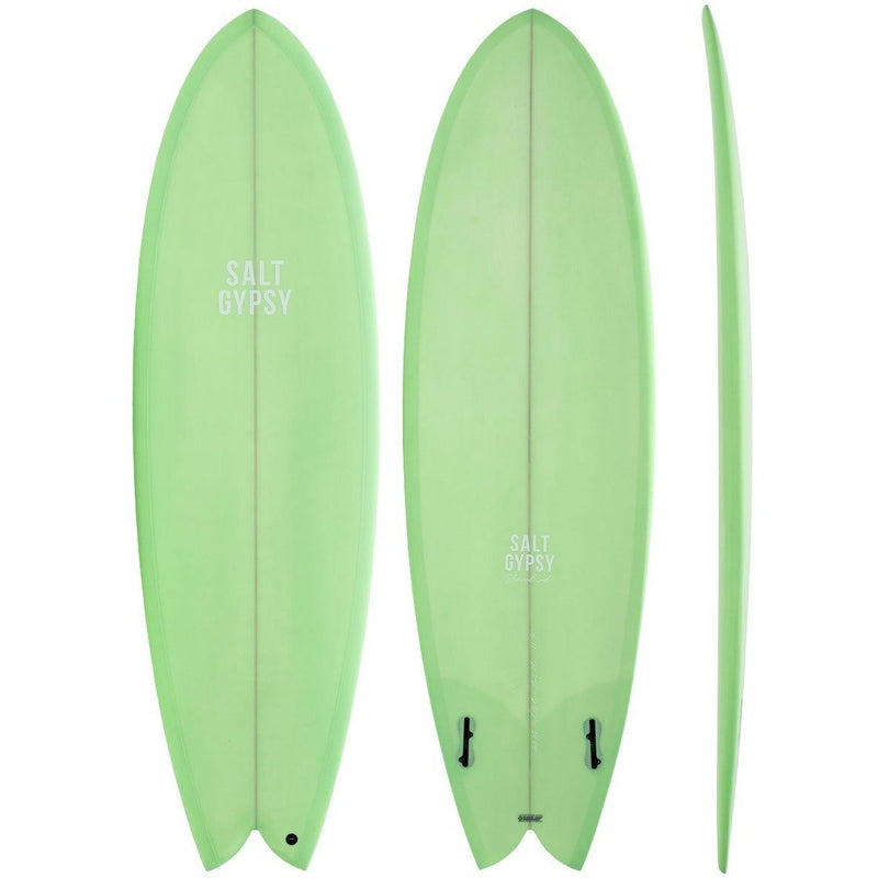 Twin Surfboard 5'8 Salt Gypsy Shorebird Fish - mint (Miete)